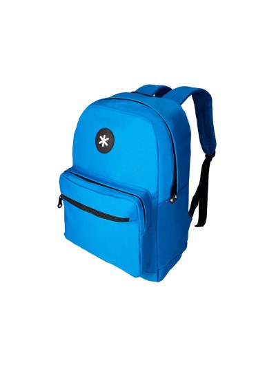 Cartera antartik mochila con asa y bolsillo frontal concremallera color azul 320x140x430 mm