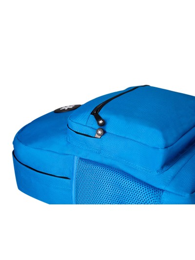 Cartera antartik mochila con asa y bolsillo frontal concremallera color azul 320x140x430 mm
