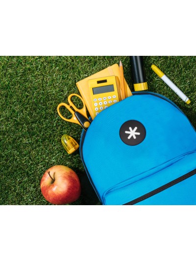 Cartera antartik mochila con asa y bolsillo frontal concremallera color azul 320x140x430 mm