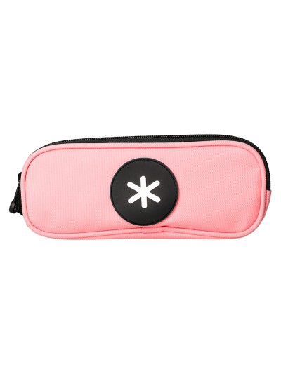 Estuche portatodo antartik doble cremallera color coral 210x60x80 mm