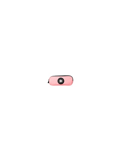 Estuche portatodo antartik doble cremallera color coral 210x60x80 mm