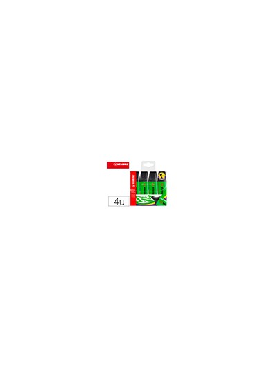 Rotulador stabilo boss fluorescente 70 verde estuche de 4 unidades