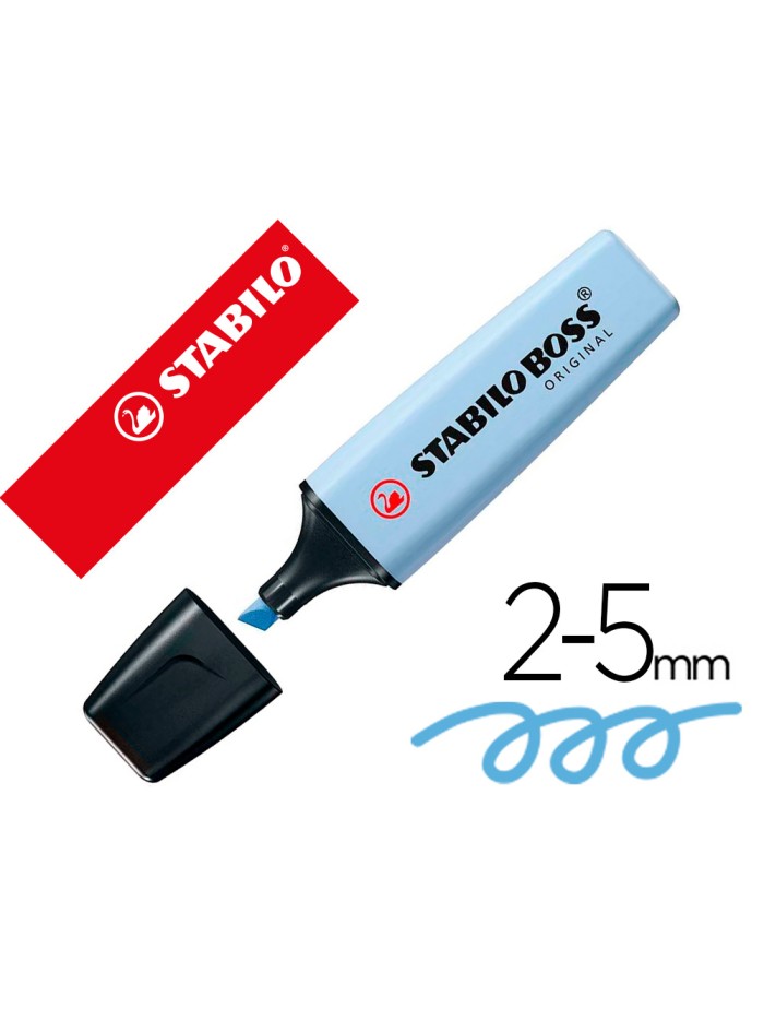 Rotulador stabilo boss fluorescente 70 pastel azul ventoso Rotulador stabilo boss fluorescente 70 pastel azul ventoso