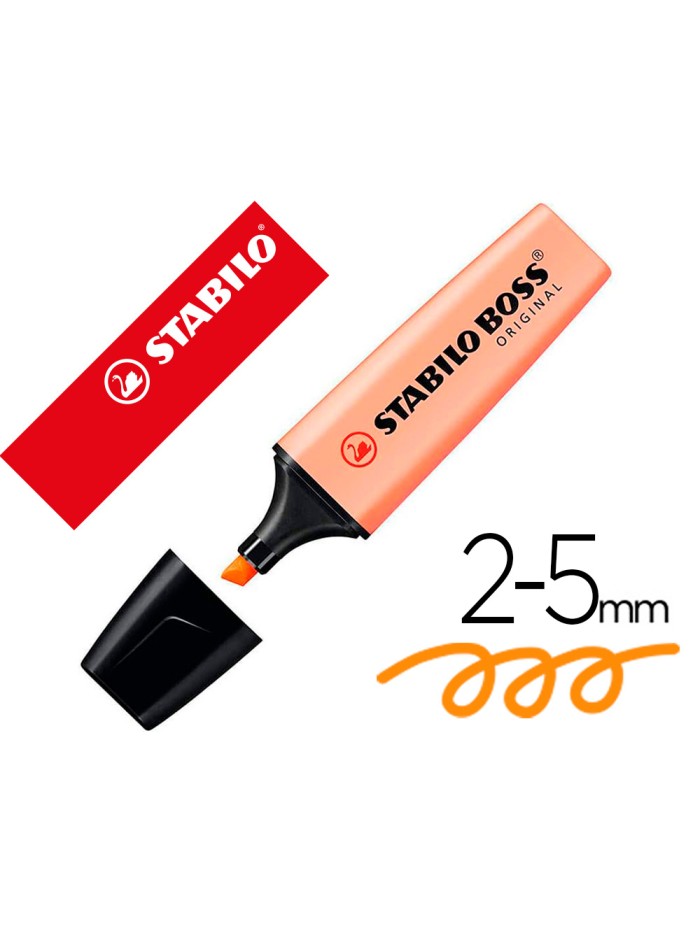 Rotulador stabilo boss fluorescente 70 pastel naranja palido Rotulador stabilo boss fluorescente 70 pastel naranja palido