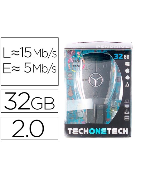 Memoria usb tech on tech llave mercedes 32 gb