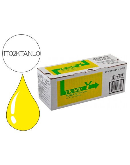 Toner kyocera -mita fs-c5150dn p6021cdn amarillo tk-580y