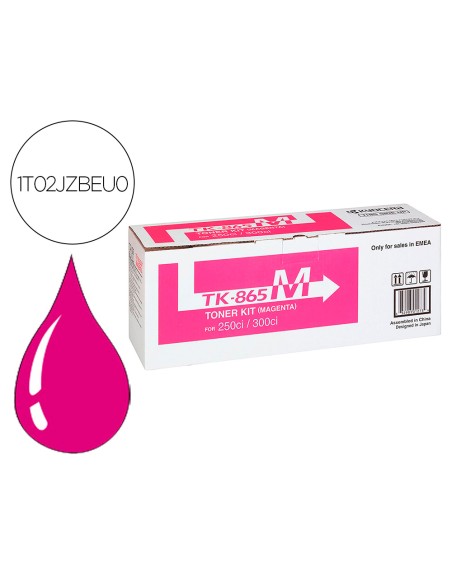Toner kyocera -mita copiadora taskalfa 250ci/300ci magenta tk865m 12.000 paginas
