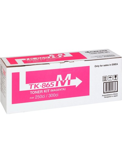 Toner kyocera -mita copiadora taskalfa 250ci/300ci magenta tk865m 12.000 paginas