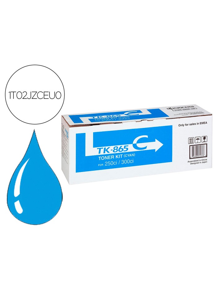 Toner kyocera -mita copiadora cian taskalfa 200ci / 300ci tk865c 12.000 paginas Toner kyocera -mita copiadora cian taskalfa 200ci / 300ci tk865c 12.000 paginas