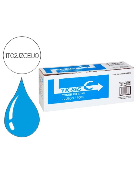 Toner kyocera -mita copiadora cian taskalfa 200ci / 300ci tk865c 12.000 paginas