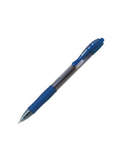Boligrafo pilot g-2 azul tinta gel retractil sujecion de caucho en blister