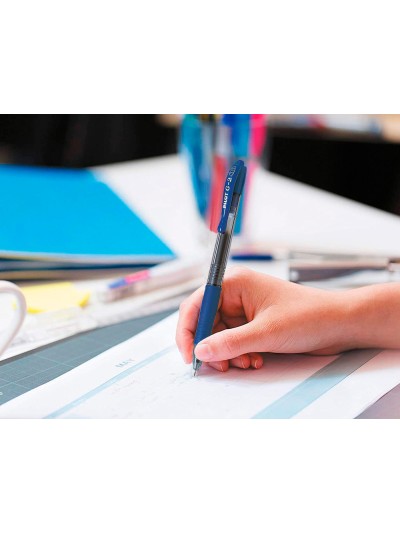 Boligrafo pilot g-2 azul tinta gel retractil sujecion de caucho en blister