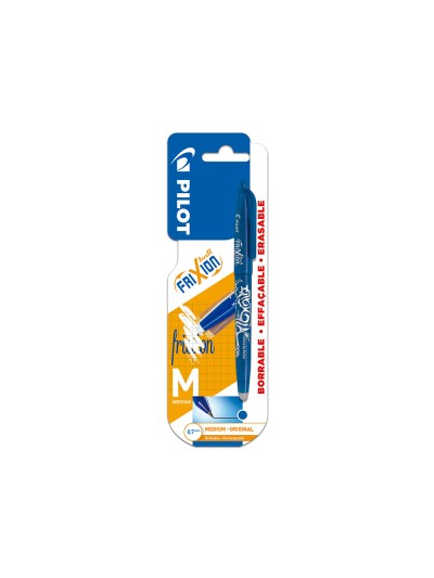 Boligrafo pilot frixion ball borrable 0,7 mm punta media azul en blister