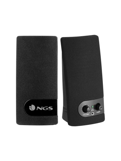 Altavoz ngs multimedia 2.0 rms 2w alimentacion usb con interruptor volumen color negro