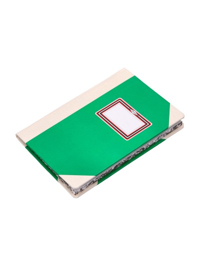 Libro cartone cosido fernandes flecha din a5+ liso 50 hojas 100 gr verde
