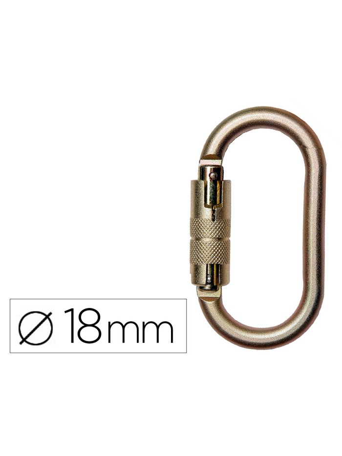 Mosqueton faru acero galvanizado automatico virola 18 mm resistencia 25 kn Mosqueton faru acero galvanizado automatico virola 18 mm resistencia 25 kn