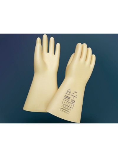 Guantes faru latex aislante proteccion electrica hasta 500 voltios clase 00 talla 9 color beige