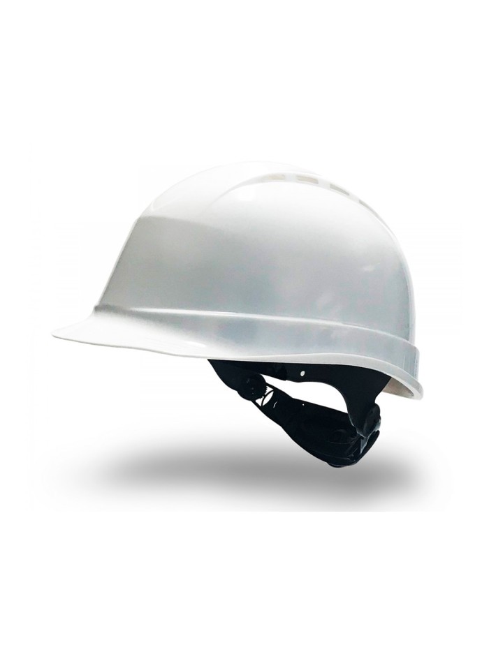 Casco faru polietileno ventilado 6 puntos fijacion ajuste ruleta color blanco Casco faru polietileno ventilado 6 puntos fijacion ajuste ruleta color blanco