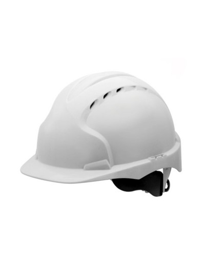 Casco faru polietileno ventilado 6 puntos fijacion ajuste ruleta color blanco