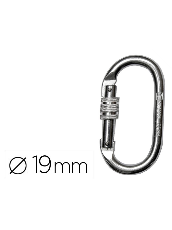 Mosqueton faru acero galvanizado virola 19 mm resistencia 25 kn Mosqueton faru acero galvanizado virola 19 mm resistencia 25 kn