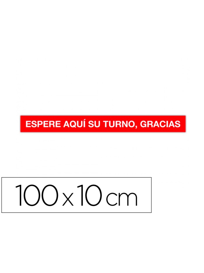 Cinta de señalizacion adhesiva apli espere su turno 100 x 10 cm Cinta de señalizacion adhesiva apli espere su turno 100 x 10 cm