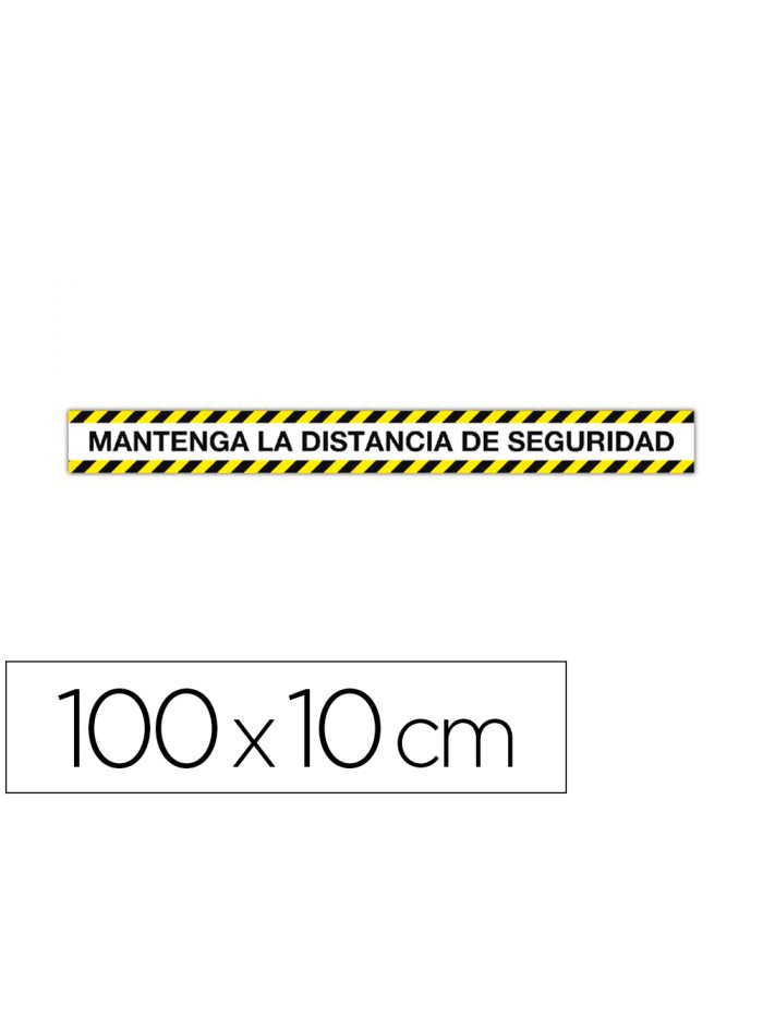 Cinta de señalizacion adhesiva apli mantenga la distancia 100 x 10 cm Cinta de señalizacion adhesiva apli mantenga la distancia 100 x 10 cm