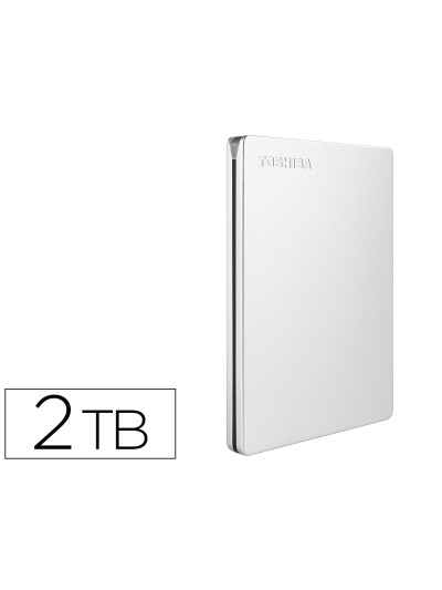 Disco duro externo toshiba canvio slim hdd 2,50/' 5.000 mbit/s usb 3.0 2 tb color blanco