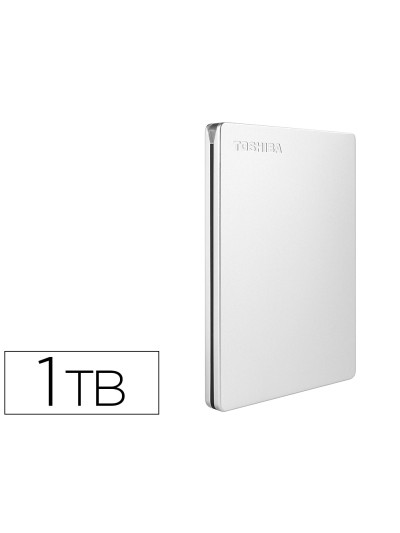 Disco duro externo toshiba canvio slim hdd 2,50/' 5.000 mbit/s usb 3.0 1 tb color blanco