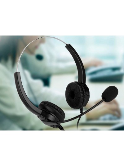 Auricular mediarange biaural diadema con microfono cable 2 mt