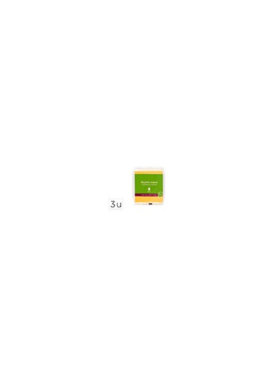 Bayeta microfibra suave amarilla para cocinas y baños 40x36 cm pack de 3 unidades