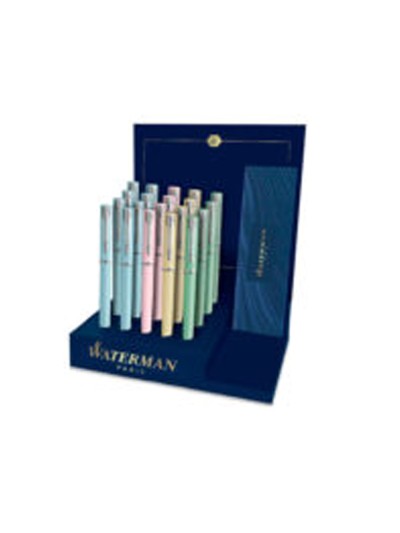 Pluma waterman allure pastel expositor de 20 unidades 4 colores pastel surtidos