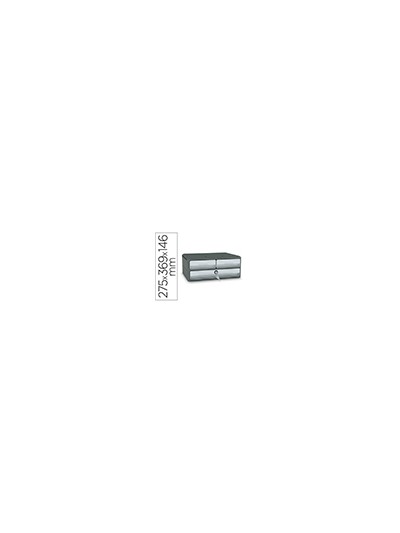 Fichero cajones de sobremesa cep moov up reciclado 80% con cerradura reciclado 80% 3 cajones color gris