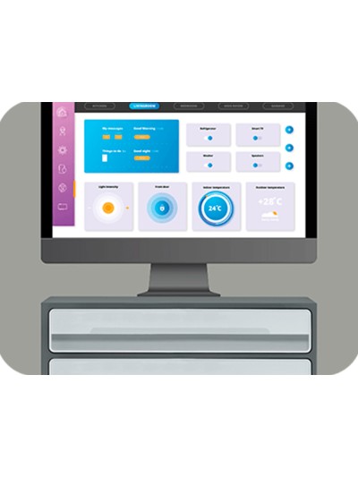 Fichero cajones de sobremesa cep moov up reciclado 80% 2 cajones color gris 275x369x146 mm