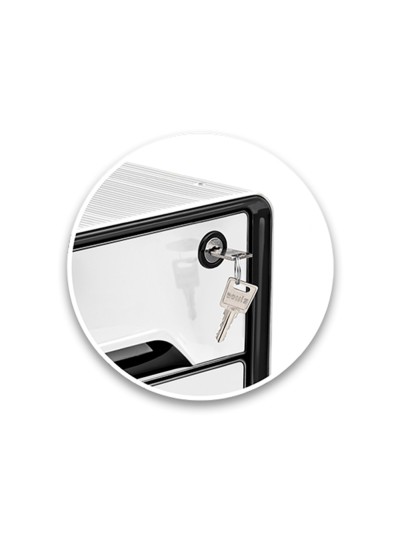 Fichero cajones de sobremesa cep smoove secure con cerradura 4 cajones color blanco/negro 288x360x270 mm