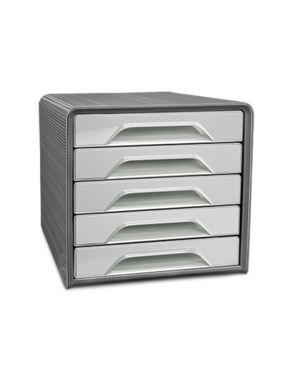 Fichero cajones de sobremesa cep smoove 5 cajones color gris 288x360x270 mm