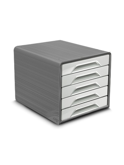 Fichero cajones de sobremesa cep smoove 5 cajones color gris 288x360x270 mm