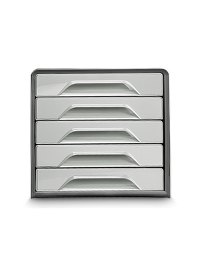 Fichero cajones de sobremesa cep smoove 5 cajones color gris 288x360x270 mm