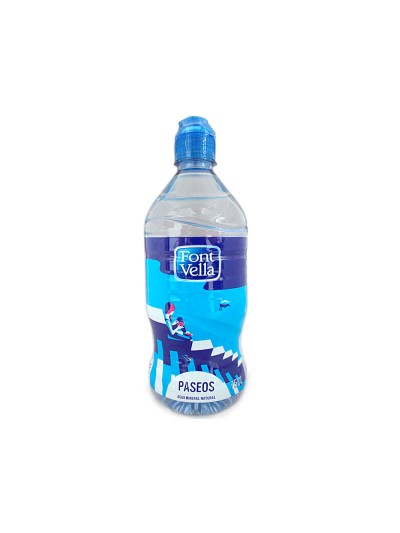 Agua mineral natural font vella botella de 750 ml
