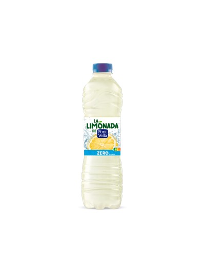 Agua mineral natural font vella limonada zero con zumo de limon botella 1,25 l