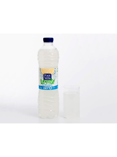 Agua mineral natural font vella limonada zero con zumo de limon botella 1,25 l
