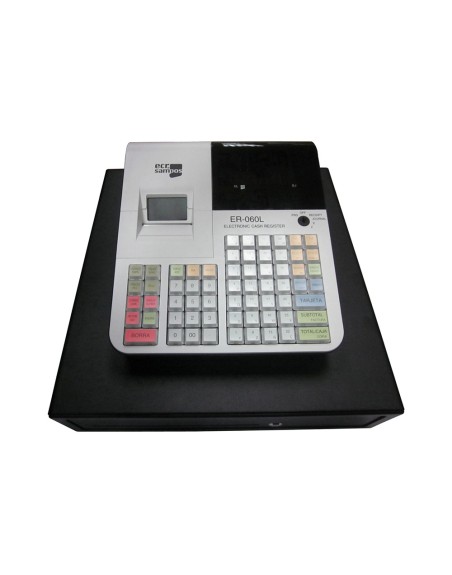 Registradora ecr sampos er-60 blanca 28 departamentos display vfd antireflejos conforme normativa factura