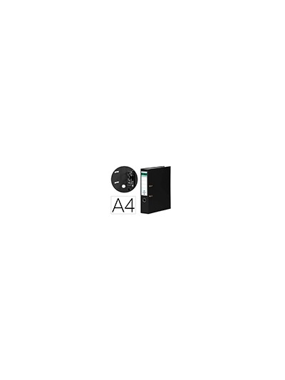 Archivador de palanca elba chic carton forrado pvc con rado din a4 lomo de 80 mm negro