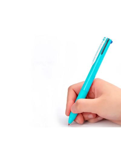 Boligrafo pilot super grip g 4 colores retractil sujecion de caucho tinta base de aceite cuerpo color azul