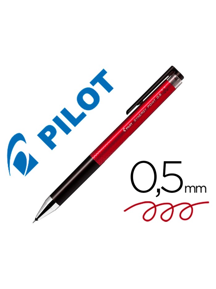 Boligrafo pilot synergy point retractil sujecion de caucho tinta gel 0,5 mm rojo Boligrafo pilot synergy point retractil sujecion de caucho tinta gel 0,5 mm rojo