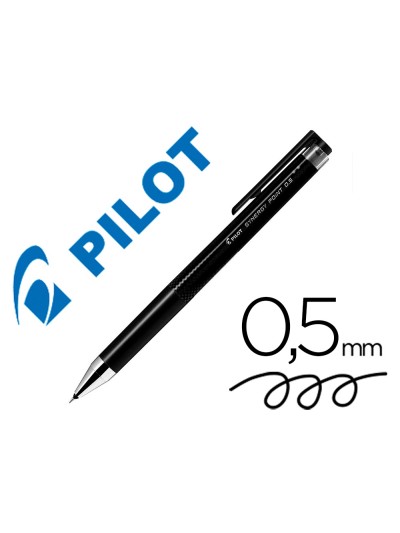 Boligrafo pilot synergy point retractil sujecion de caucho tinta gel 0,5 mm negro