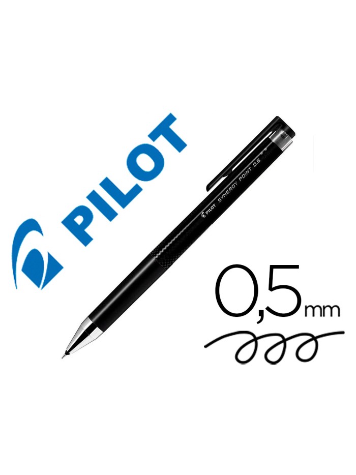 Boligrafo pilot synergy point retractil sujecion de caucho tinta gel 0,5 mm negro Boligrafo pilot synergy point retractil sujecion de caucho tinta gel 0,5 mm negro