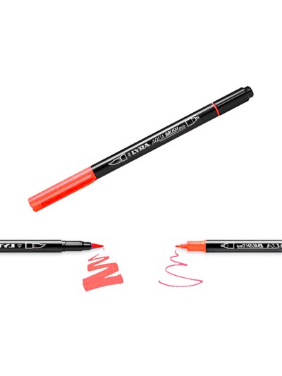 Rotulador lyra aqua brush acuarelable doble punta y pincel tonos primarios blister de 6 unidades