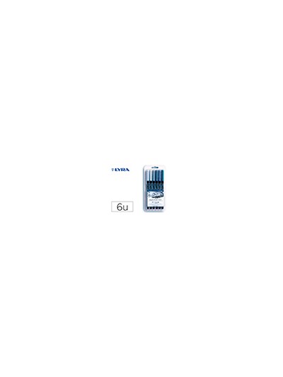 Rotulador lyra aqua brush acuarelable doble punta y pincel tonos grises blister de 6 unidades surtidas