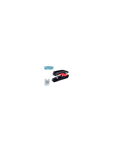 Grapadora rapid so30c plastico negro/rojo capacidad 30 hojas usa grapas omnipress 30