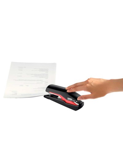 Grapadora rapid so30c plastico negro/rojo capacidad 30 hojas usa grapas omnipress 30